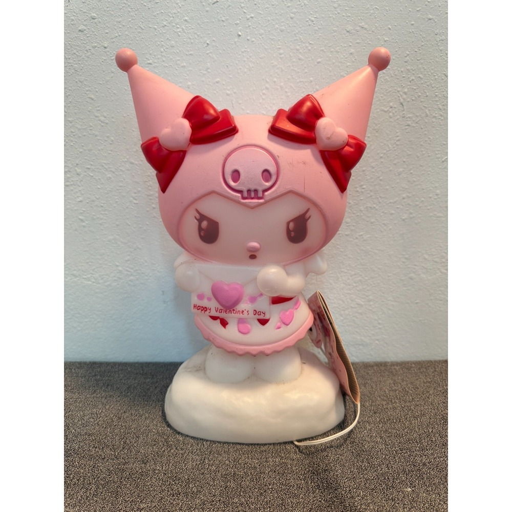 Sanrio Kuromi Valentine's Day Lighted LED Blow Mold Decor Hello Kitty Gemmy 12"